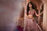 Red heavily embroidered lehenga
