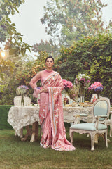 'Jane Eyre' Kadhua Meenakari Zari Handloom Sari with Embroidered Border