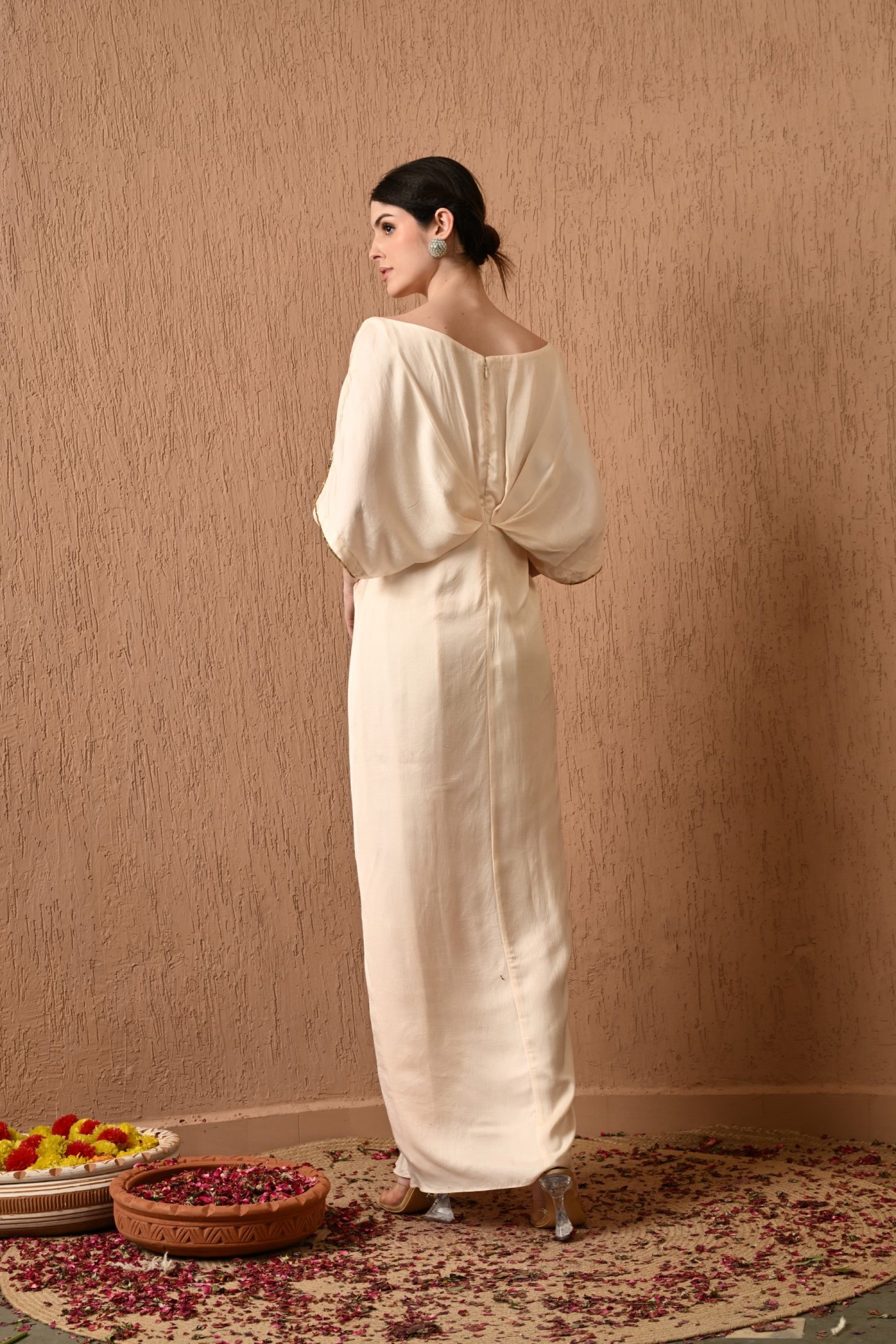 Ivory Kaftan Dress for Women