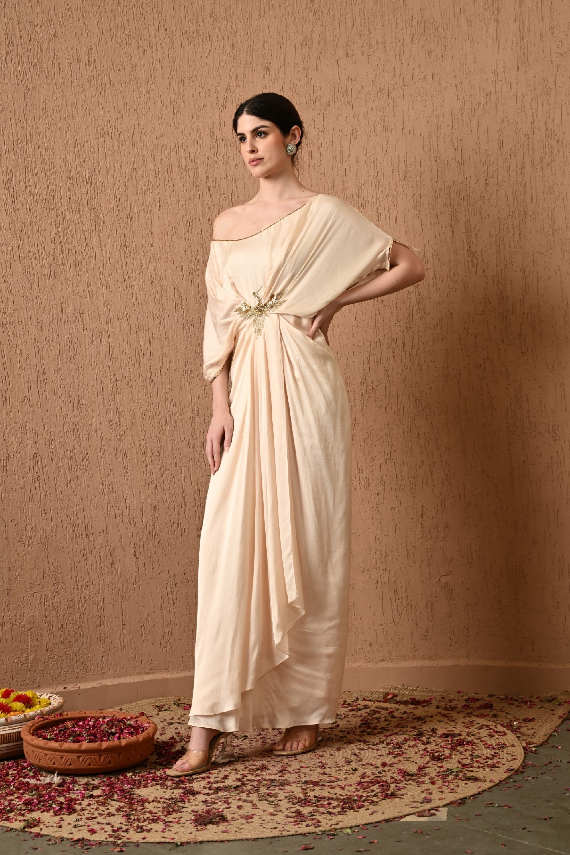 Ivory Kaftan Dress for Women