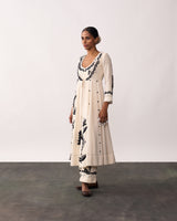 HAZRAT Ivory Handspun Anarkali Set