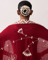 KALPANA Red Handspun Anarkali Set