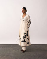 HANSA Ivory Handspun Angrakha Set