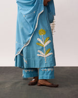 SUCHETA Blue Handspun Kurta Set