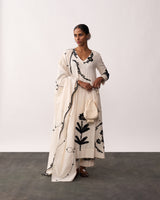 SUCHETA Ivory Handspun Kurta Set