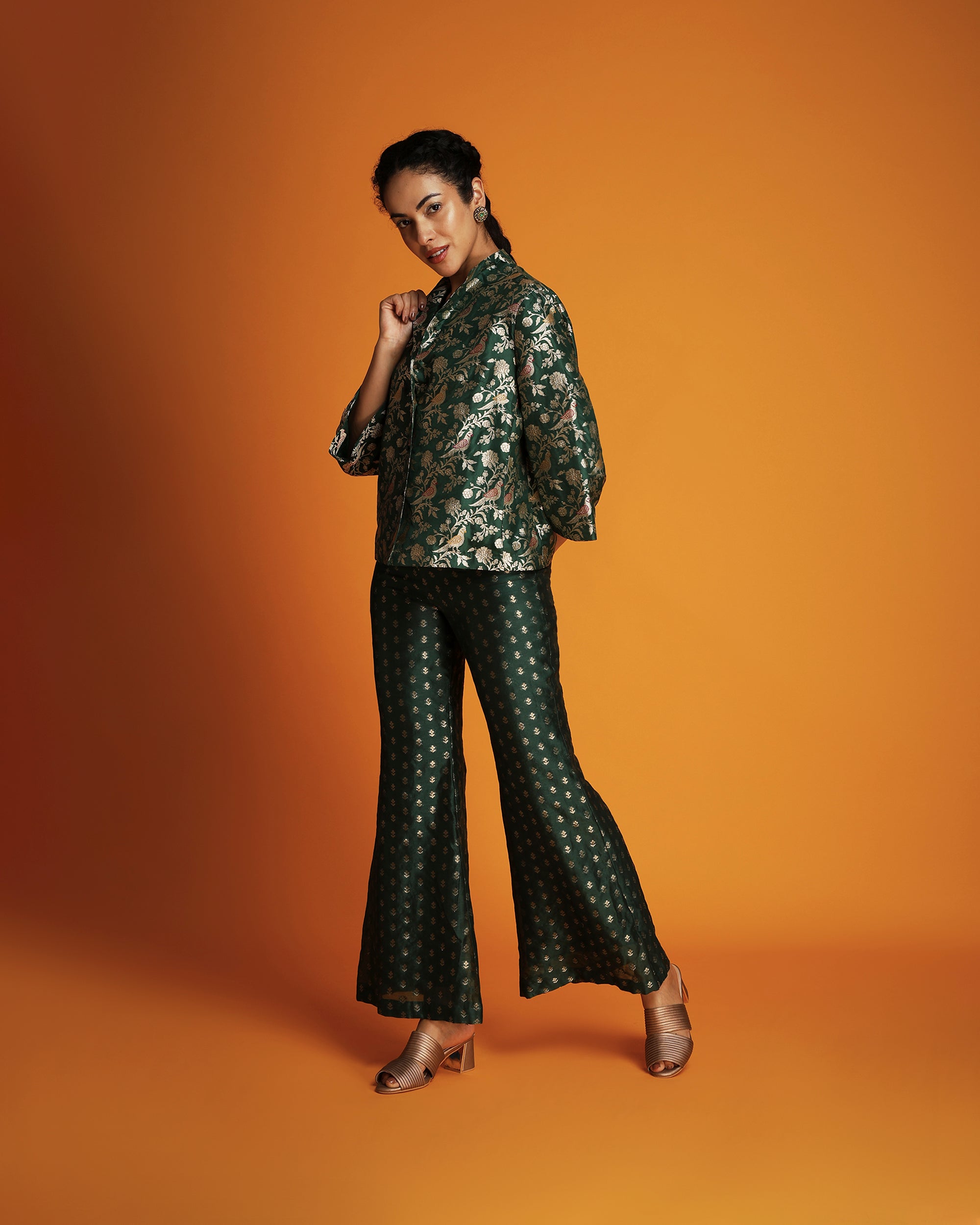 Bell bottom pants with booti designs