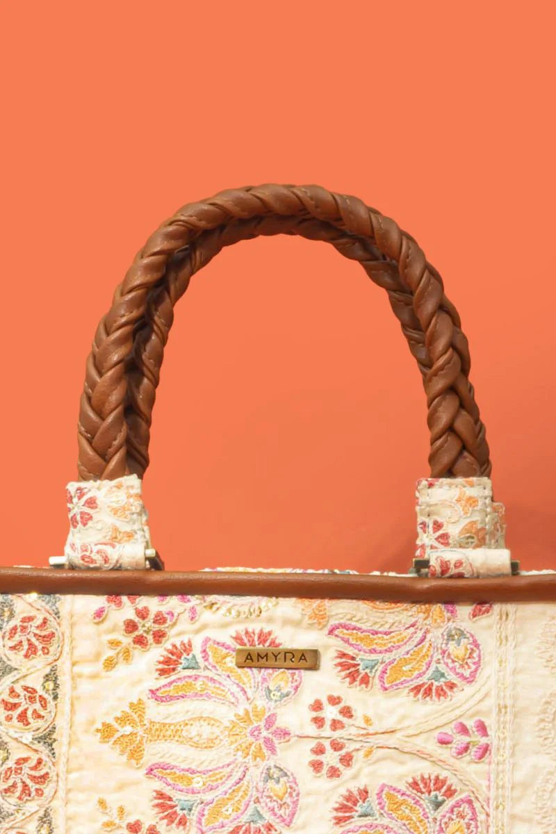 Kamal Embroidered Handbag - Multicolor