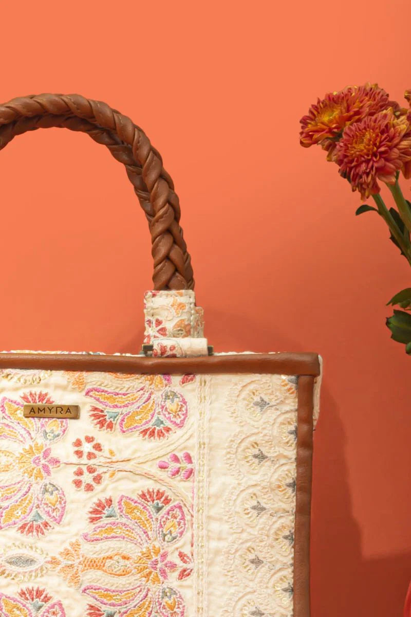 Kamal Embroidered Handbag - Multicolor