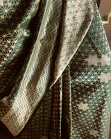 'Jhilmil Sitara' Hariyar Ektara Benarasi Handloom Sari