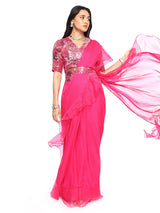 Predraped Saree with Blouse