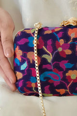 Kusum pashmina cashmere clutch - Multi Color
