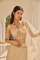 Dusty Ivory Lehenga Set