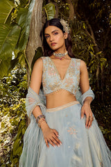 Misty Azure Lehenga Set
