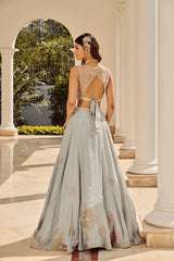 Misty Azure Lehenga Set