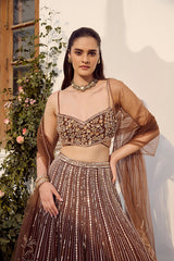 Autumn Mocha Lehenga Set
