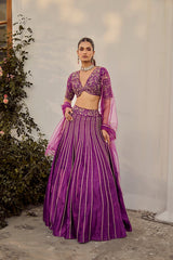 Soft Mulberry Lehenga Set