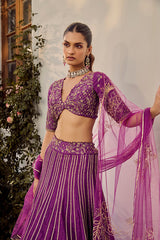 Soft Mulberry Lehenga Set