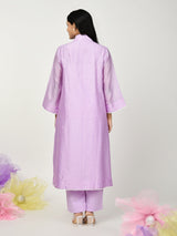 Purple Jacket Kurta Set