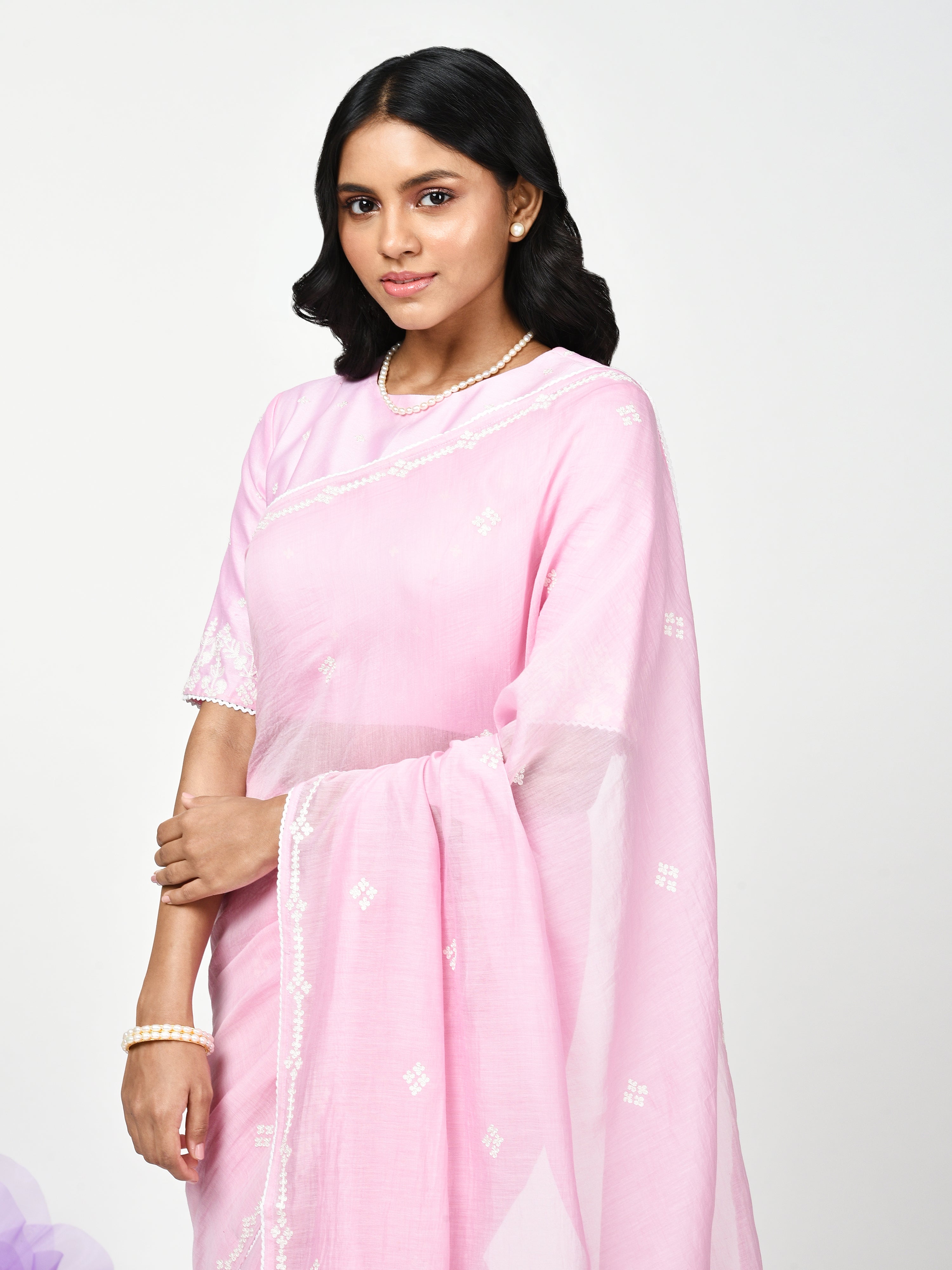 Pink Saree Set
