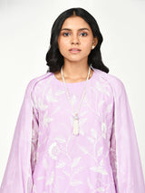 Purple Straight Kurta Set