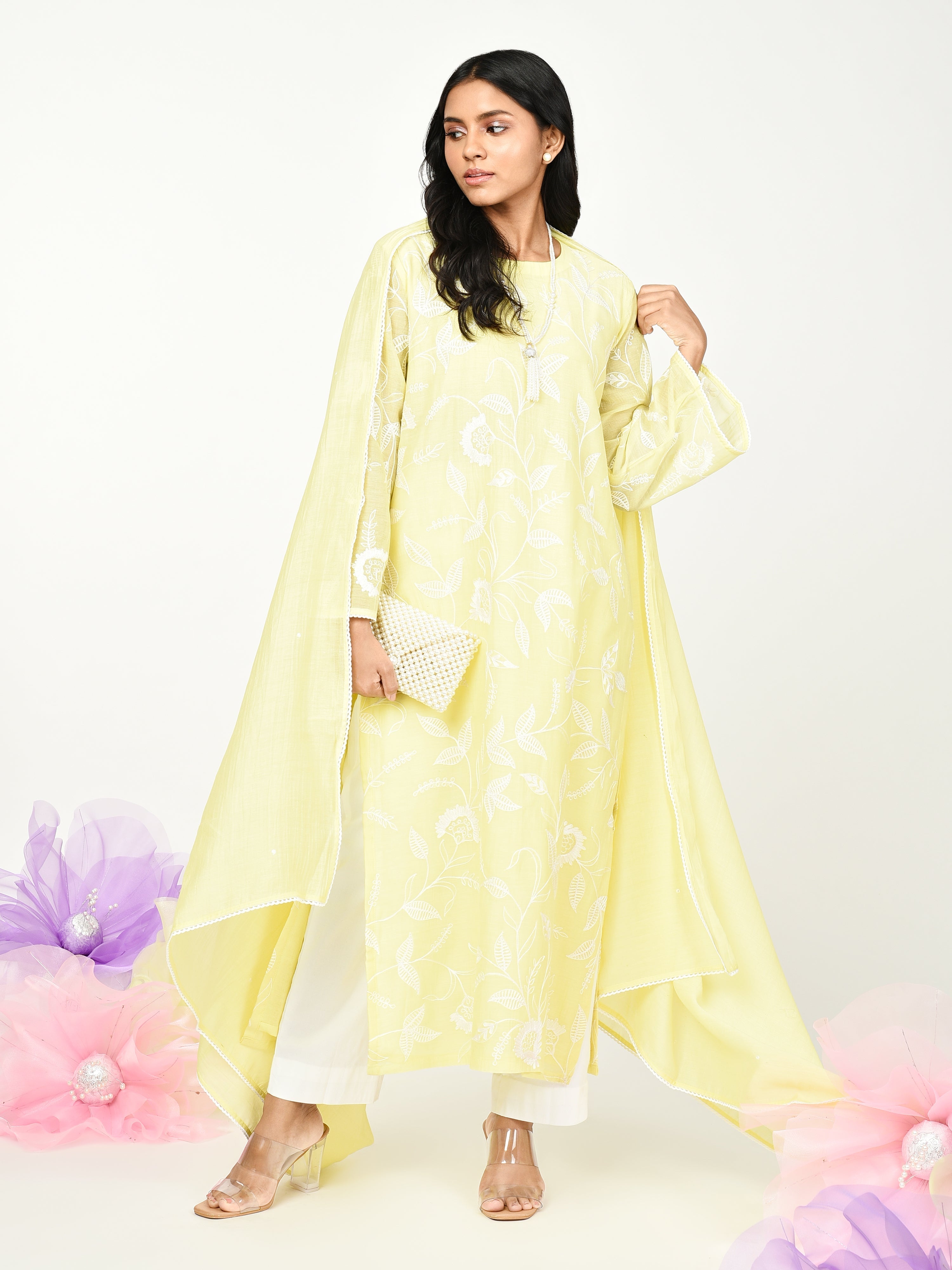 Yellow Straight Kurta Set