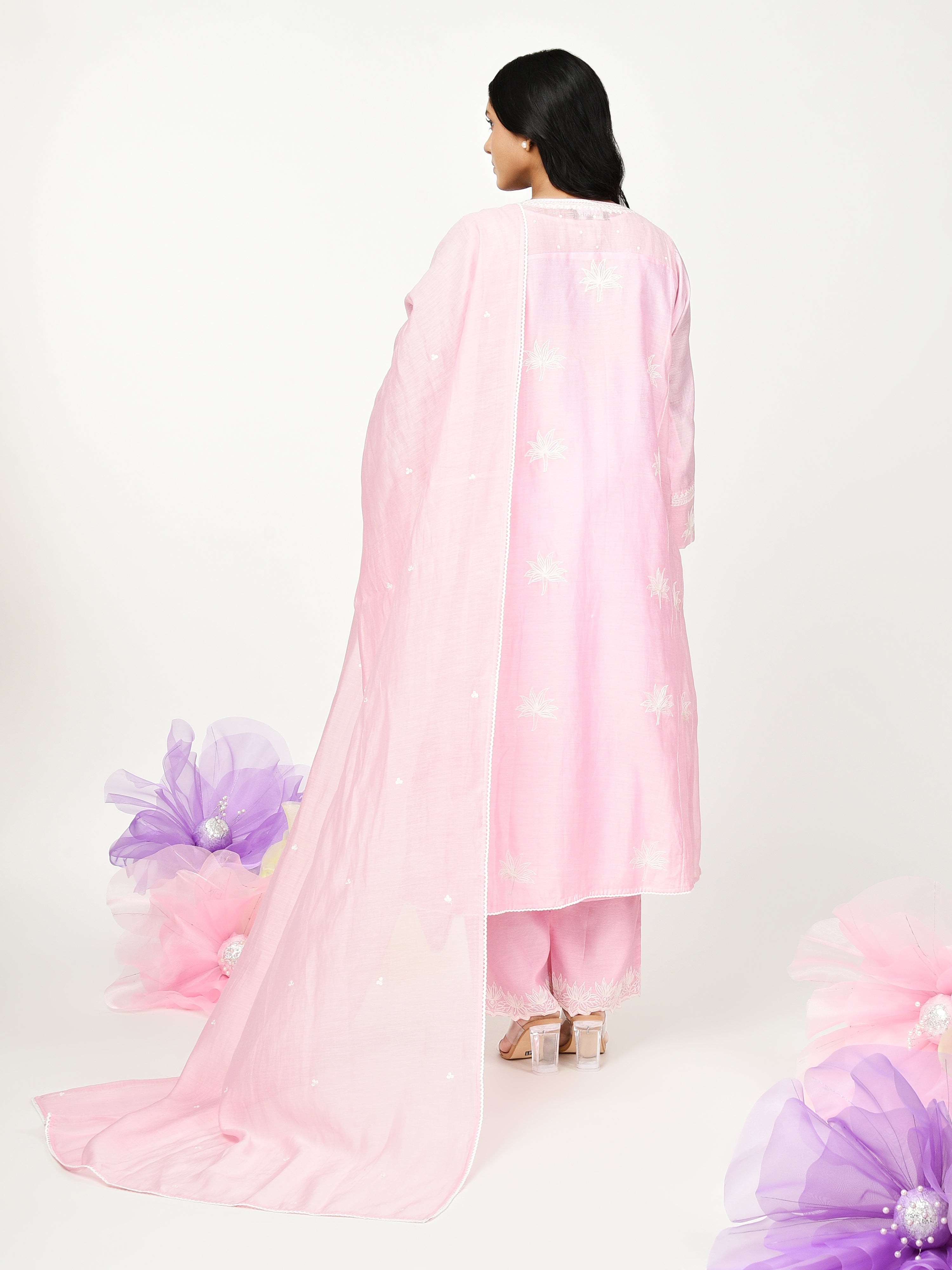 Pink Kali kurta set