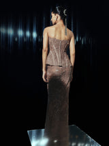 Rosé structured Corset set