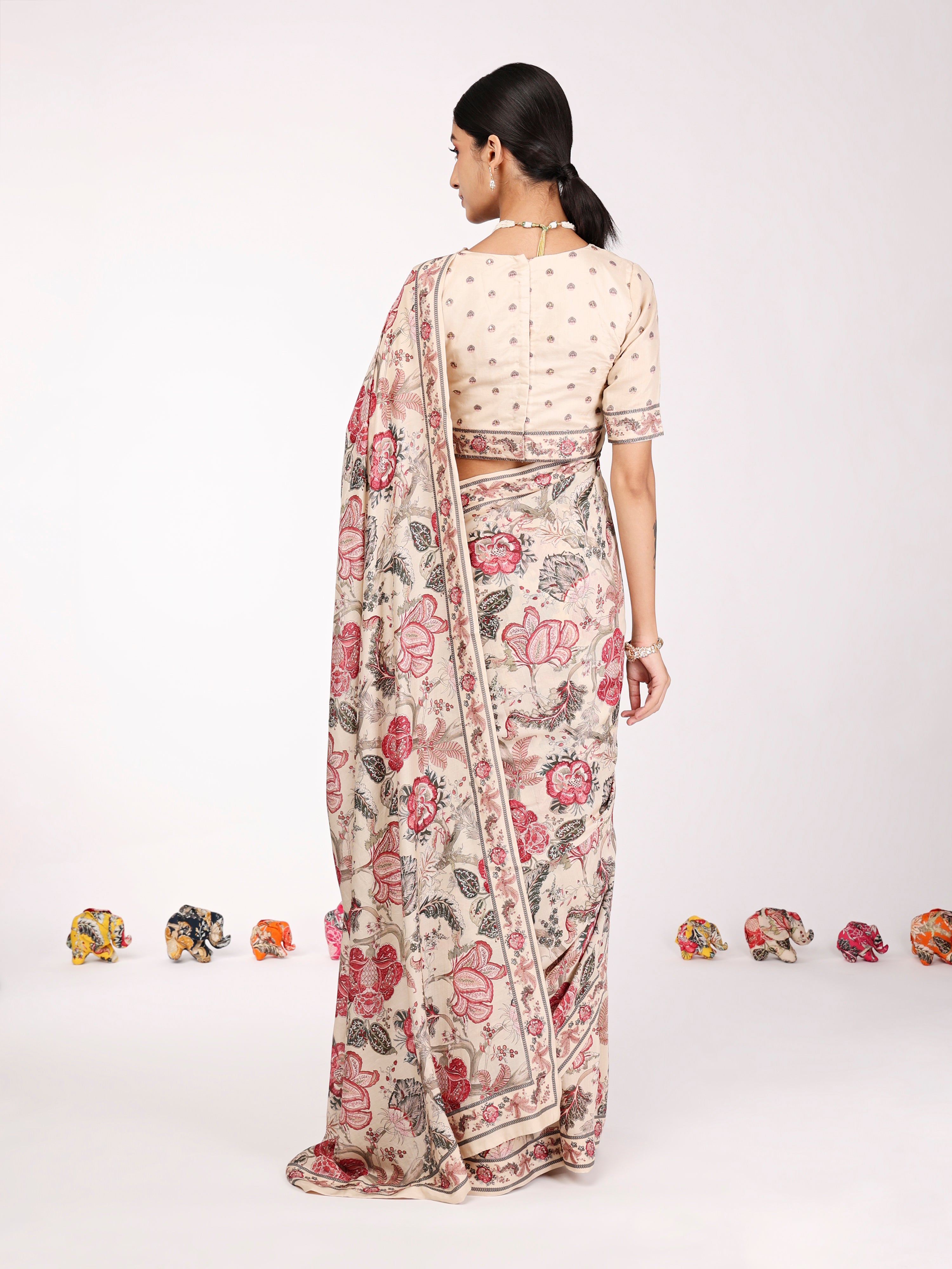 Saree with blouse piece