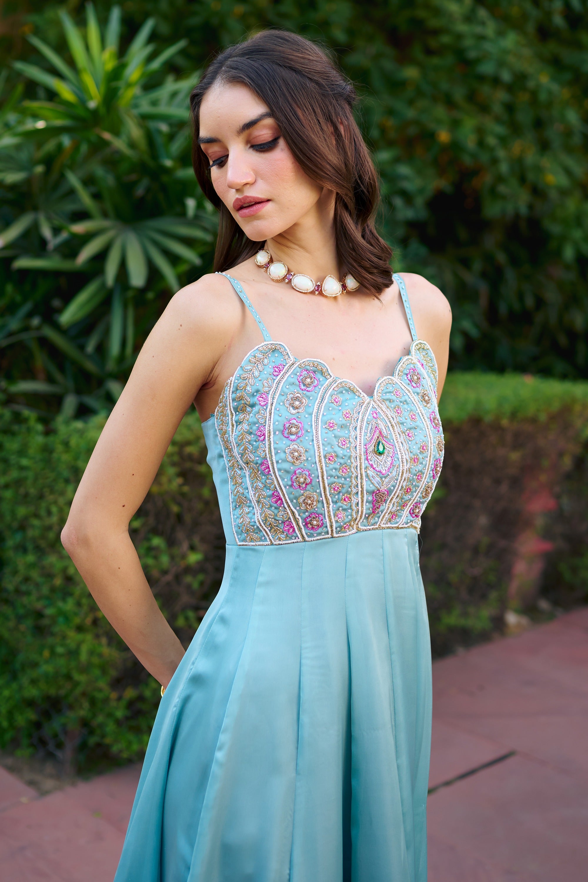 Modern Light Green Gown
