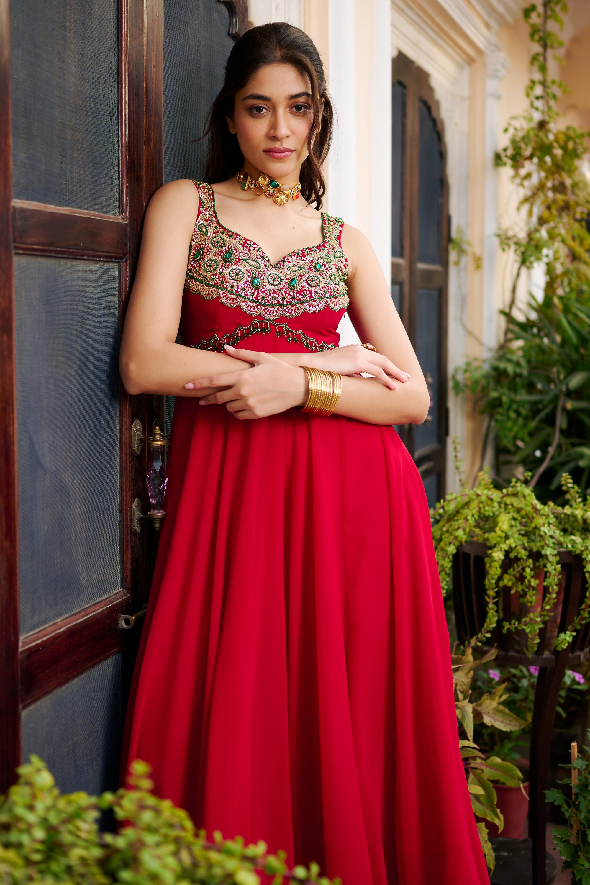 Modern Red Gown