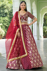 Maroon Lehenga Set
