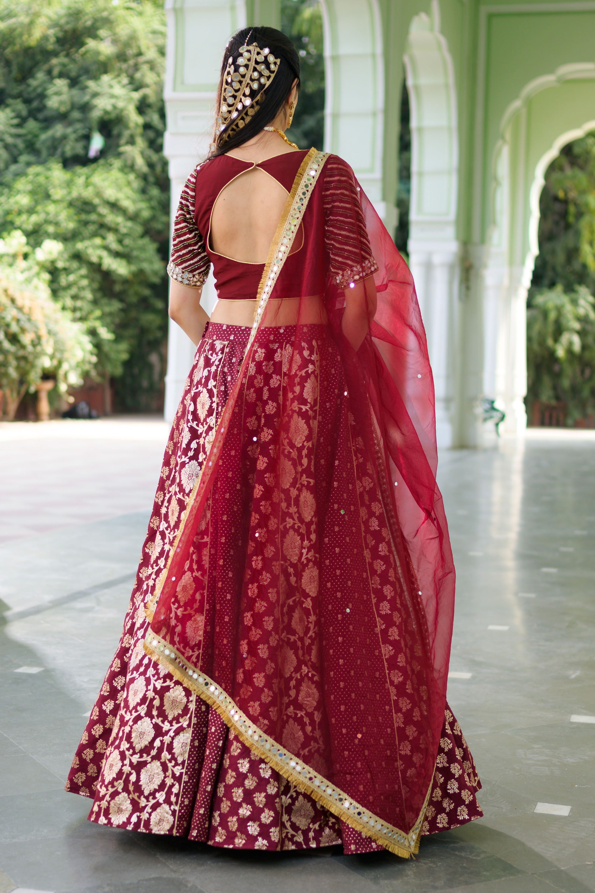 Maroon Lehenga Set