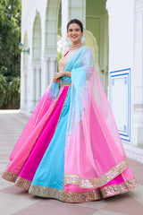 Multi Colour Lehenga Set