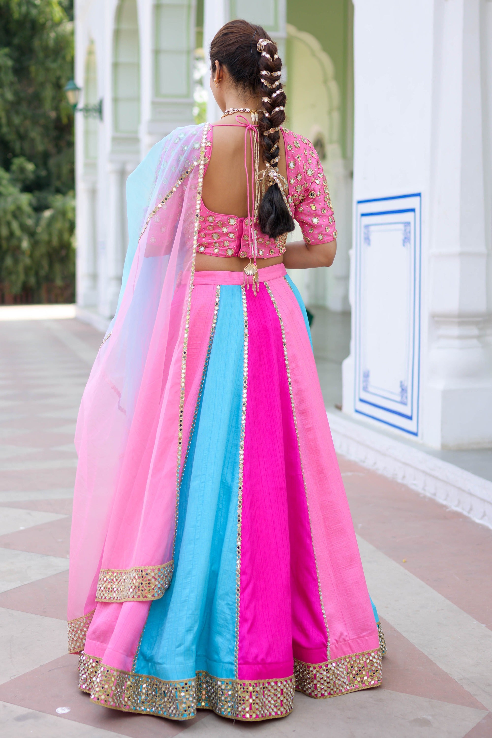 Multi Colour Lehenga Set
