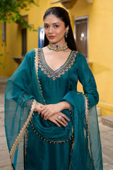 Teal Green Sharara Set