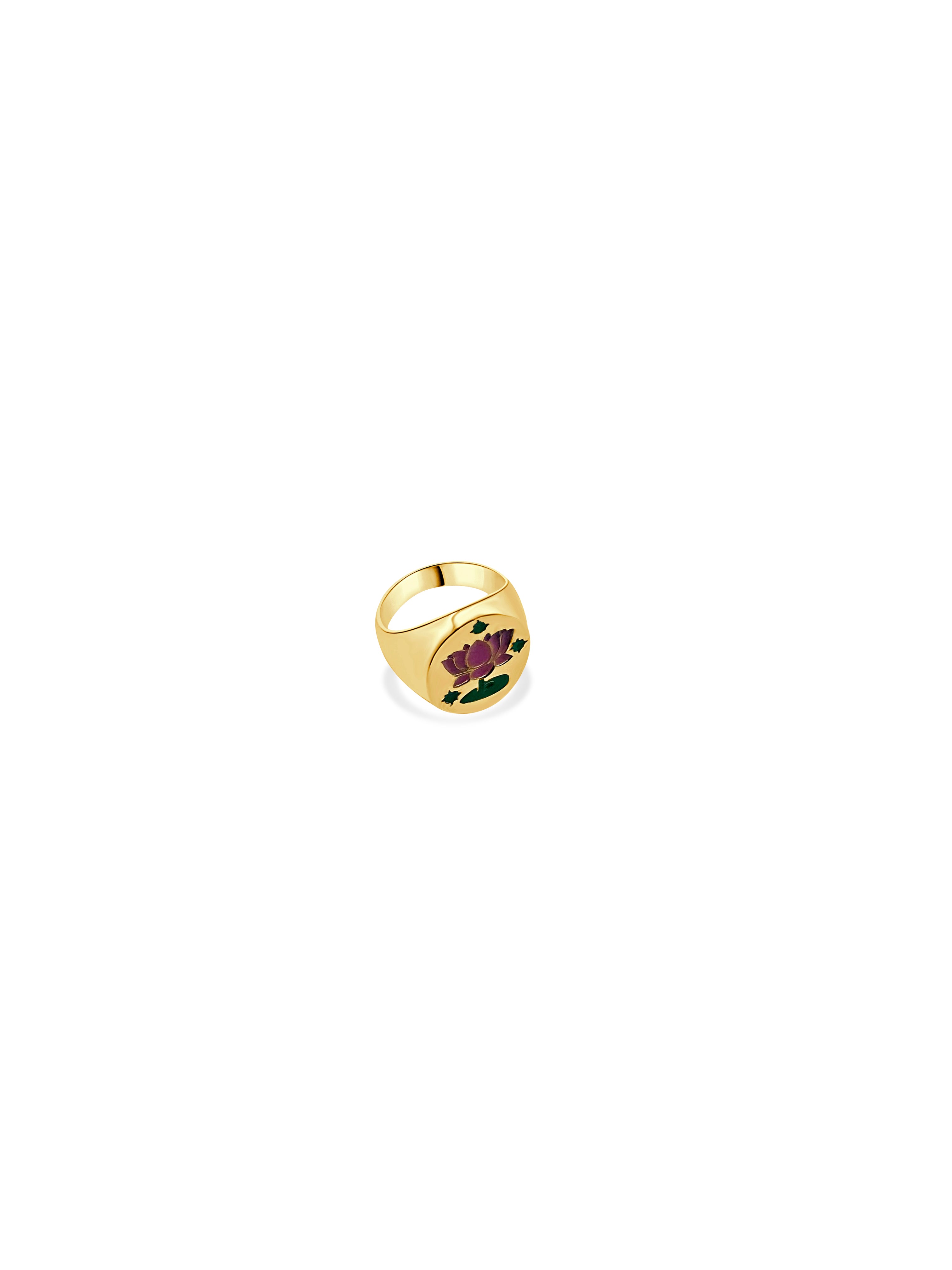 Lotus Enamel Ring