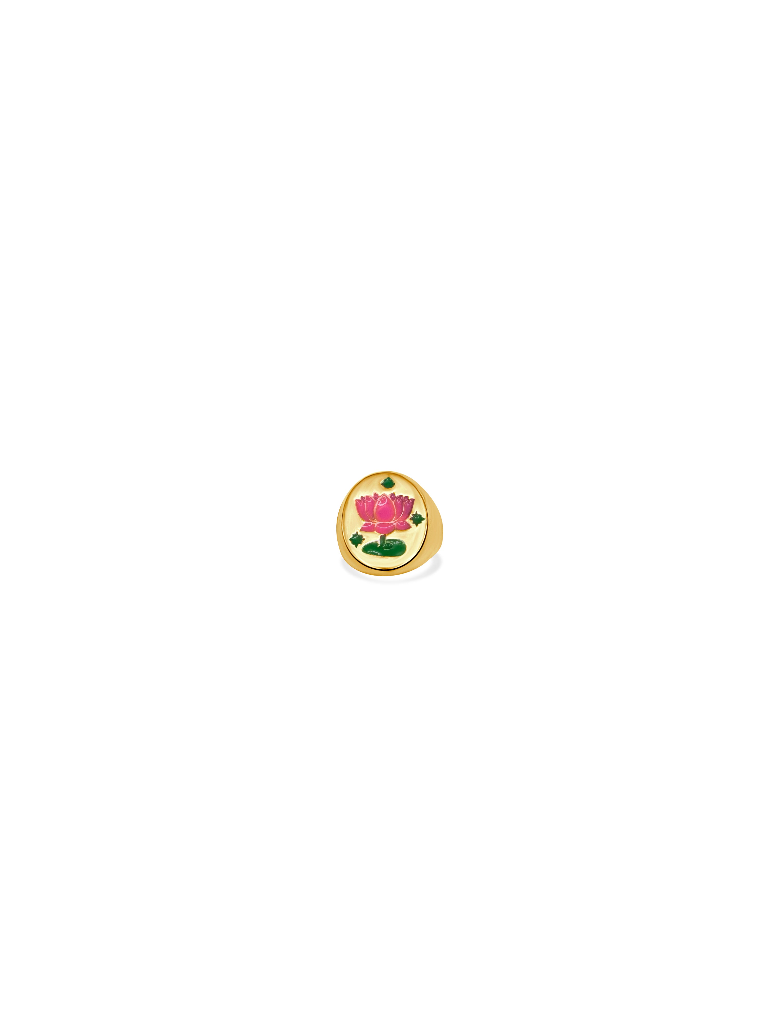 Lotus Enamel Ring