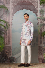 Garden Euphoria Embroidered Kurta Bundi Set