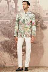 Mughal Oasis Embroidered Bandhgala Set