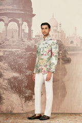 Mughal Oasis Embroidered Bandhgala Set