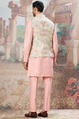 The Eden Bloom Embroidered Kurta Bundi Set