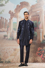Stellar Reverie Open Embroidered Indo-western Set