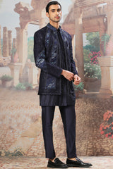 Stellar Reverie Open Embroidered Indo-western Set