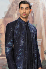 Stellar Reverie Open Embroidered Indo-western Set