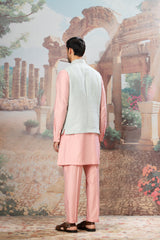 Spring Dawn Embroidered Kurta Bundi Set