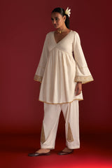 IVORY 'PAAN-PATTI' SALWAR SET