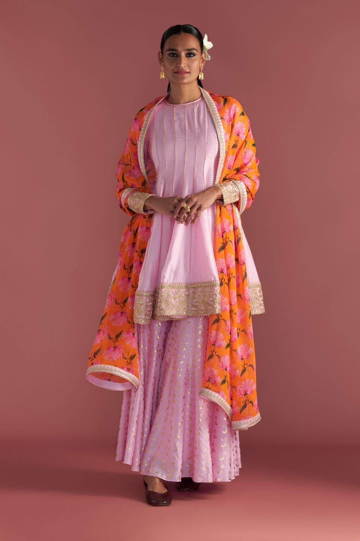 BABY PINK SPRINGBUD SHARARA SET