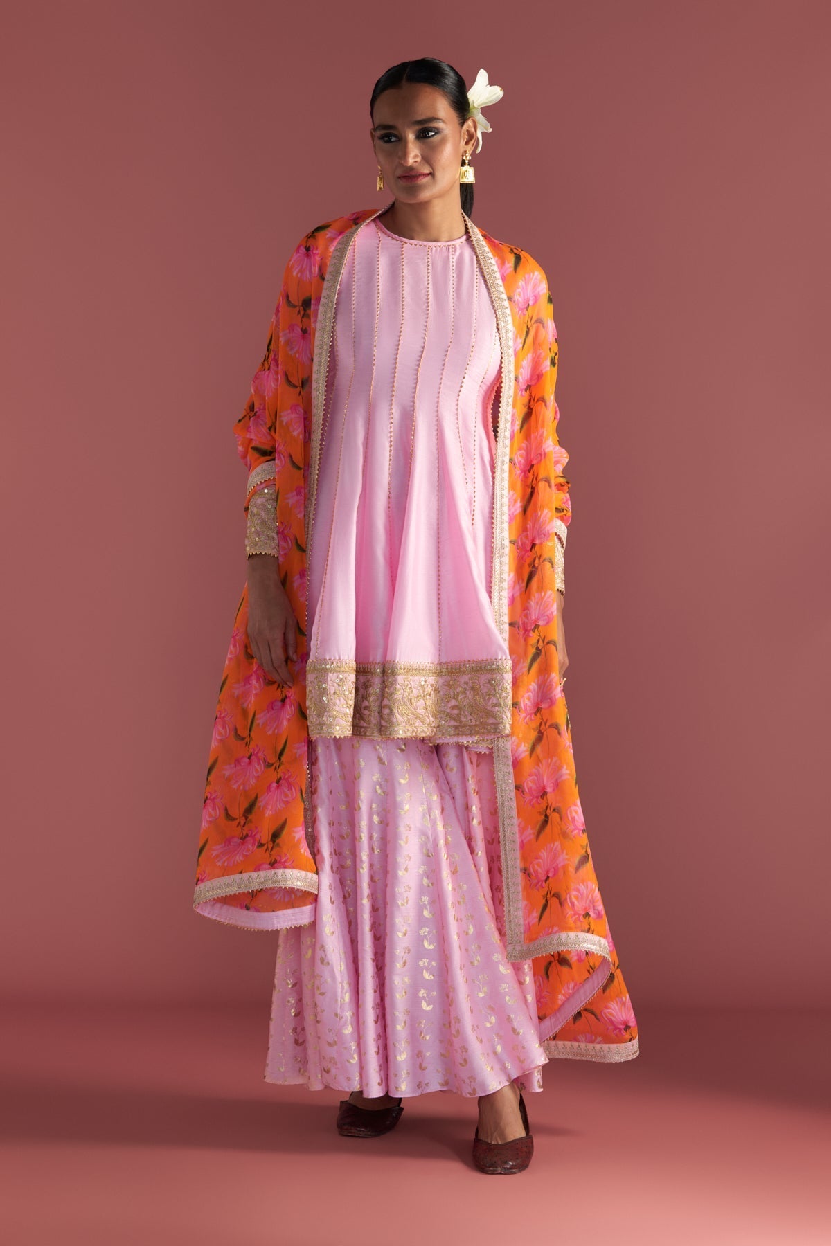 BABY PINK SPRINGBUD SHARARA SET