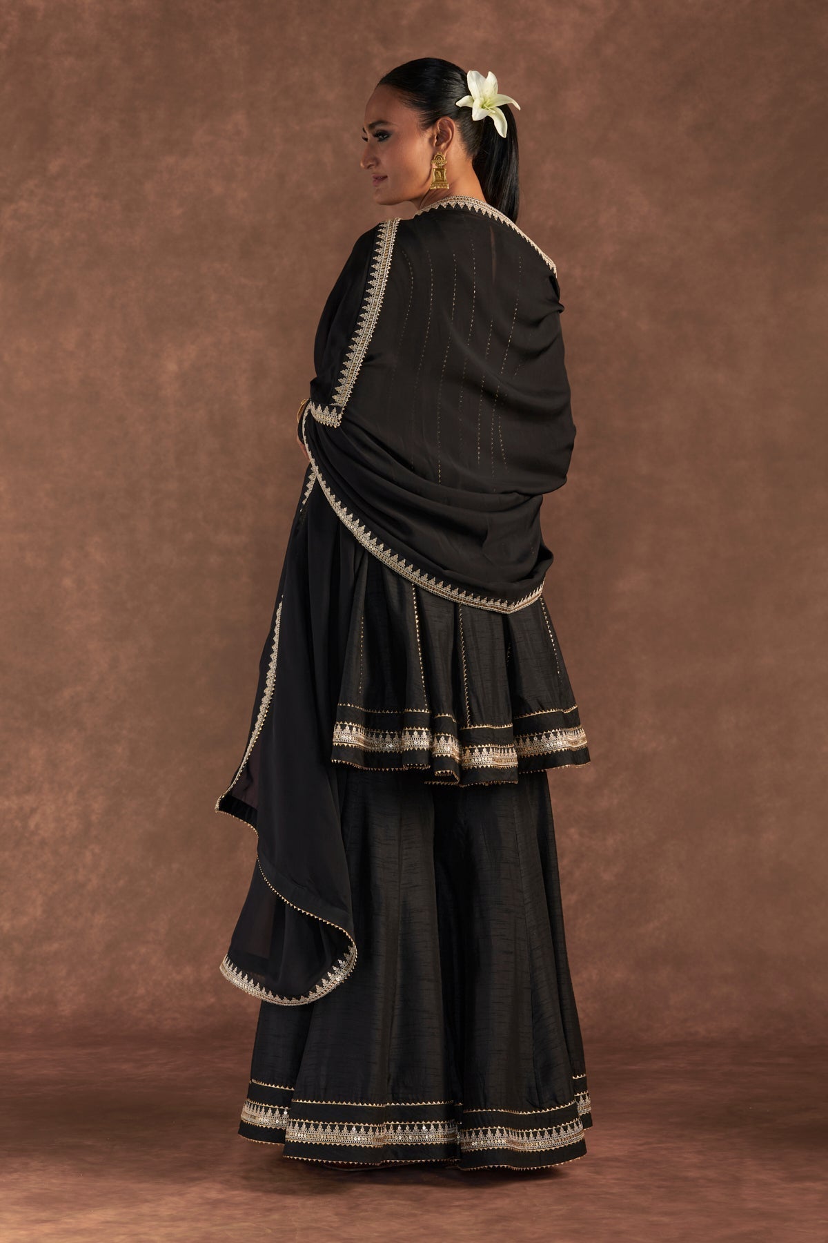 BLACK SHARARA SET