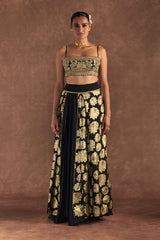 BLACK BERRYBLOOM LAYERED SKIRT SET